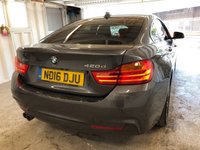 USED 2016 16 BMW 4 SERIES 2.0 420D XDRIVE M SPORT GRAN COUPE 4d 188 BHP+M SPORT PLUS PACK 2 KEYS+HISTORY+1 FORMER KEEPER+PRO NAVIGATION+CRUISE WITH LIMITER+LEATHER HEATED SEATS+PARKING SENSORS+H/KARDON SPEAKERS+HEATED STEERING WHEEL+AIR CON+POWER BOOT+PRIVACY GLASS+ALLOYS+AUTO LIGHTS+AUTO WIPERS+BLUETOOTH+DAB+MEDIA+USB+AUX