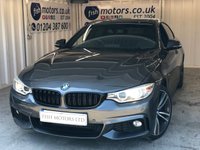 USED 2016 16 BMW 4 SERIES 2.0 420D XDRIVE M SPORT GRAN COUPE 4d 188 BHP+M SPORT PLUS PACK 2 KEYS+HISTORY+1 FORMER KEEPER+PRO NAVIGATION+CRUISE WITH LIMITER+LEATHER HEATED SEATS+PARKING SENSORS+H/KARDON SPEAKERS+HEATED STEERING WHEEL+AIR CON+POWER BOOT+PRIVACY GLASS+ALLOYS+AUTO LIGHTS+AUTO WIPERS+BLUETOOTH+DAB+MEDIA+USB+AUX