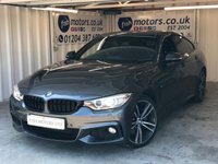 USED 2016 16 BMW 4 SERIES 2.0 420D XDRIVE M SPORT GRAN COUPE 4d 188 BHP+M SPORT PLUS PACK 2 KEYS+HISTORY+1 FORMER KEEPER+PRO NAVIGATION+CRUISE WITH LIMITER+LEATHER HEATED SEATS+PARKING SENSORS+H/KARDON SPEAKERS+HEATED STEERING WHEEL+AIR CON+POWER BOOT+PRIVACY GLASS+ALLOYS+AUTO LIGHTS+AUTO WIPERS+BLUETOOTH+DAB+MEDIA+USB+AUX