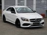 USED 2018 68 MERCEDES-BENZ CLA 1.6 CLA 180 AMG LINE EDITION 4d 121 BHP Finished in POLAR WHITE with contrasting GREY Part Leather Sports interior. This four door coupe is like a stylish mini CLS. It has a big boot and high tech safety features. This 1 owner car is not to be missed. Features include Sat Nav, Rear View Camera, B/TOOTH, 18" Alloys, Cruise, Part Leather sports seats and much more. Dealer serviced at 11627 miles, 27763 miles, 44630 miles, 61290 miles and on arrival at 73732 miles.