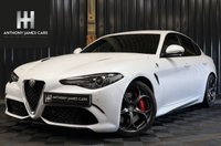 USED 2020 70 ALFA ROMEO GIULIA 2.9 V6 BITURBO QUADRIFOGLIO 4d 503 BHP QUADRIFOGLIO STEERING WHEEL, MEMORY HEATED SEATS, CARBON INTERIOR, HARMAN KARDON SOUND, MINERAL PEARL PAINT.