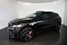 USED 2022 22 JAGUAR F-PACE 5.0 SVR 5d 543 BHP-1 OWNER CAR-FINISHED IN SANTORINI BLACK-EBONY SUEDE/LEATHER UPHOLSTERY-GHOST IMMOBILISER-SLIDE AND TILT PANORAMIC GLASS SUNROOF-HEATED STEERING WHEEL-MFSW-SATNAV-DAB RADIO-BLUETOOTH-LED HEADLIGHTS-HEATED AND COOLED FRONT SEATS-DUAL CLIMATE CONTROL-ADAPTIVE CRUISE CONTROL 