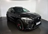 USED 2022 22 JAGUAR F-PACE 5.0 SVR 5d 543 BHP-1 OWNER CAR-FINISHED IN SANTORINI BLACK-EBONY SUEDE/LEATHER UPHOLSTERY-GHOST IMMOBILISER-SLIDE AND TILT PANORAMIC GLASS SUNROOF-HEATED STEERING WHEEL-MFSW-SATNAV-DAB RADIO-BLUETOOTH-LED HEADLIGHTS-HEATED AND COOLED FRONT SEATS-DUAL CLIMATE CONTROL-ADAPTIVE CRUISE CONTROL 