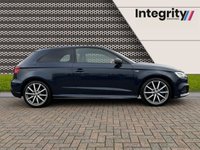 USED 2017 67 AUDI A3 2.0 TDI QUATTRO BLACK EDITION 3d 182 BHP PARK ASSIST - NAVIGATION SYSTEM - SMARTPHOINE INTEGRATION - 18" ALLOY WHEELS - USB INPUT - TINTED REAR WINDOWS