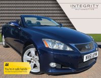 USED 2012 61 LEXUS IS 2.5 250C ADVANCE 2d 205 BHP 11 SERVICES (10 MAIN LEXUS DEALER) - NAVIGATION SYSTEM - DAB RADIO - BLUETOOTH HANDSFREE - 18"ALLOYS - CLIMATE CONTROL - BLACK LEATHER