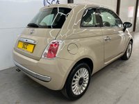 USED 2012 62 FIAT 500  1.2 Lounge Hatchback 3dr Petrol Manual Euro 4 (69 bhp) &pound;35 Tax, Pan Roof, AUX+USB