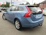 USED 2013 63 VOLVO V60 2.0 D4 SE NAV 5d 161 BHP Finished in POWER BLUE MET with contrasting DARK GREY trim. The V60 is a stylish and attractive Swedish family estate. Volvo have come a long way since the days of being bullet proof boxes on wheels. They now produce some of the coolest cars around. This remarkably sleek estate comes with Nav, DAB, Cruise, B/Tooth LED Day Lights, Park Sensors and more. Dealer serviced at 3101 miles, 14135 miles, 23740 miles, 32264 miles, 41310 miles, 50001 miles, 53977 miles, 61800 miles,68791 miles,83429 miles
