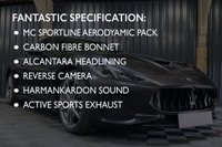 USED 2018 68 MASERATI GRANTURISMO 4.7 MC 2d 460 BHP CARBON BONNET, SPOILERS, DOOR HANDLES, MIRRORS, INTERIOR - CAMERA, NAVIGATION, SPORTS EXHAUST, HEATED MEMORY SEATS