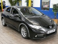 USED 2012 12 HONDA CIVIC 2.2 I-DTEC EX 5d 148 BHP &pound;35 ROAD TAX SAT NAV LEATHER REAR CAMERA 2 OWNERS 11 SERVICES TO 129K MILES