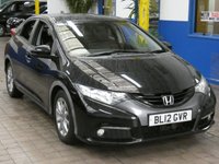USED 2012 12 HONDA CIVIC 2.2 I-DTEC EX 5d 148 BHP &pound;35 ROAD TAX SAT NAV LEATHER REAR CAMERA 2 OWNERS 11 SERVICES TO 129K MILES