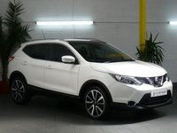 USED 2014 14 NISSAN QASHQAI 1.6 DCI TEKNA 5d 128 BHP &pound;35 ROAD TAX SAT NAV LEATHER SUNROOF CAMERA LOW MILEAGE 2 OWNERS FROM NEW 8 SERVICES TO 38K MILES