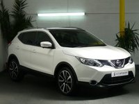 USED 2014 14 NISSAN QASHQAI 1.6 DCI TEKNA 5d 128 BHP &pound;35 ROAD TAX SAT NAV LEATHER SUNROOF CAMERA LOW MILEAGE 2 OWNERS FROM NEW 8 SERVICES TO 38K MILES