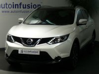 USED 2014 14 NISSAN QASHQAI 1.6 DCI TEKNA 5d 128 BHP &pound;35 ROAD TAX SAT NAV LEATHER SUNROOF CAMERA LOW MILEAGE 2 OWNERS FROM NEW 8 SERVICES TO 38K MILES