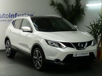 USED 2014 14 NISSAN QASHQAI 1.6 DCI TEKNA 5d 128 BHP &pound;35 ROAD TAX SAT NAV LEATHER SUNROOF CAMERA LOW MILEAGE 2 OWNERS FROM NEW 8 SERVICES TO 38K MILES