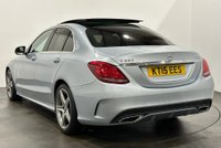 USED 2015 15 MERCEDES-BENZ C-CLASS 2.1 C250 BLUETEC AMG LINE PREMIUM 4d 204 BHP C250 204 BHP, AMG LINE PREMIUM , Panoramic Electric Slide Roof, Black Leather, Striking Iridium silver metallic, 18" Diamond cut alloy AMG  wheels