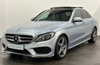 USED 2015 15 MERCEDES-BENZ C-CLASS 2.1 C250 BLUETEC AMG LINE PREMIUM 4d 204 BHP C250 204 BHP, AMG LINE PREMIUM , Panoramic Electric Slide Roof, Black Leather, Striking Iridium silver metallic, 18" Diamond cut alloy AMG  wheels