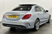 USED 2015 15 MERCEDES-BENZ C-CLASS 2.1 C250 BLUETEC AMG LINE PREMIUM 4d 204 BHP C250 204 BHP, AMG LINE PREMIUM , Panoramic Electric Slide Roof, Black Leather, Striking Iridium silver metallic, 18" Diamond cut alloy AMG  wheels