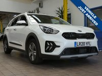 USED 2020 20 KIA NIRO 1.6 2 5d 104 BHP APPLE ANDROID CARPLAY PART LEATHER REAR VIEW CAMERA 1 OWNER KIA WARRANTY TILL MARCH 2027