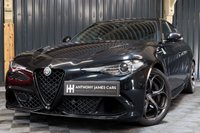 USED 2022 22 ALFA ROMEO GIULIA 2.9 V6 BITURBO QUADRIFOGLIO 4d 503 BHP 1 OWNER STUNNING CAR, SERVICE PACK AND EXTENDED WARRANTY, VULCANO METALLIC BLACK, REV CAMERA, CARBON EXT PACK, CRUISE CONTROL, GREAT FINANCE DEALS, GENEROUS PART EXCHANGE.