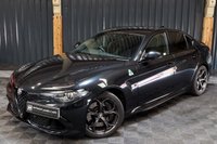 USED 2022 22 ALFA ROMEO GIULIA 2.9 V6 BITURBO QUADRIFOGLIO 4d 503 BHP 1 OWNER STUNNING CAR, SERVICE PACK AND EXTENDED WARRANTY, VULCANO METALLIC BLACK, REV CAMERA, CARBON EXT PACK, CRUISE CONTROL, GREAT FINANCE DEALS, GENEROUS PART EXCHANGE.