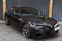 USED 2022 22 ALFA ROMEO GIULIA 2.9 V6 BITURBO QUADRIFOGLIO 4d 503 BHP 1 OWNER STUNNING CAR, SERVICE PACK AND EXTENDED WARRANTY, VULCANO METALLIC BLACK, REV CAMERA, CARBON EXT PACK, CRUISE CONTROL, GREAT FINANCE DEALS, GENEROUS PART EXCHANGE.
