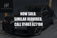 USED 2022 22 ALFA ROMEO GIULIA 2.9 V6 BITURBO QUADRIFOGLIO 4d 503 BHP 1 OWNER STUNNING CAR, SERVICE PACK AND EXTENDED WARRANTY, VULCANO METALLIC BLACK, REV CAMERA, CARBON EXT PACK, CRUISE CONTROL, GREAT FINANCE DEALS, GENEROUS PART EXCHANGE.