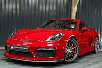 USED 2016 65 PORSCHE CAYMAN 3.8 GT4 2d 380 BHP RARE CARMINE RED, LEATHER DASH, 18 WAY HEATED SEATS, SPORTS CHRONO +