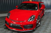 USED 2016 65 PORSCHE CAYMAN 3.8 GT4 2d 380 BHP RARE CARMINE RED, LEATHER DASH, 18 WAY HEATED SEATS, SPORTS CHRONO +
