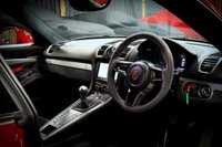 USED 2016 65 PORSCHE CAYMAN 3.8 GT4 2d 380 BHP RARE CARMINE RED, LEATHER DASH, 18 WAY HEATED SEATS, SPORTS CHRONO +