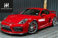USED 2016 65 PORSCHE CAYMAN 3.8 GT4 2d 380 BHP RARE CARMINE RED, LEATHER DASH, 18 WAY HEATED SEATS, SPORTS CHRONO +