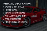 USED 2016 65 PORSCHE CAYMAN 3.8 GT4 2d 380 BHP RARE CARMINE RED, LEATHER DASH, 18 WAY HEATED SEATS, SPORTS CHRONO +