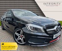 USED 2013 63 MERCEDES-BENZ A-CLASS 2.0 A250 BLUEEFFICIENCY ENGINEERED BY AMG 5d 211 BHP HEATED SEATS - AMG EXCLUSIVE BLACK LEATHER WITH RED STITCHING - BLUETOOTH HANDSFREE - SAT NAV - DAB DIGITAL RADIO - MEMORY PACKAGE - MIRROR PACKAGE - SPECIAL EDITION ENGINEERED BY AMG MODEL