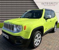 USED 2017 64 JEEP RENEGADE 2.0 M-JET LIMITED 5d 138 BHP U CONNECT NAVIGATION - USB INTERFACE - BLUETOOTH HANDSFREE - 18" ALLOY WHEELS - DAB RADIO - VISABILITY PACK - FRONT AND REAR PARK ASSIST - HEATED FRONT SEATS - DARK TINTED WINDOWS - FUNCTION PACK (KEYLESS ENTRY AND DRIVE - FOLDIING MIRRORS)