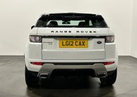 USED 2012 LAND ROVER RANGE ROVER EVOQUE 2.0 SI4 DYNAMIC LUX 3d 240 BHP Striking High Gloss Fuji White, Full Ebony Black Leather, Panoramic Glass Roof,Power Tailgate