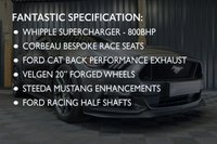 USED 2017 17 FORD MUSTANG 5.0 GT 2d 410 BHP (SUPERCHARGED TO 800BHP) 800BHP Supercharged, Steeda Q750, 6 Speed Manual