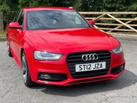 USED 2012 12 AUDI A4 2.0 TDI BLACK EDITION 4d 141 BHP 70+MPG ++ &pound;35 ROAD TAX