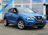 USED 2020 69 NISSAN JUKE 1.0 DIG-T ACENTA 5d 116 BHP Finished in VIVID BLUE MET with contrasting GREY CLOTH trim. The Nissan Juke first appeared in 2010 and has remained a favourite with its eye catching looks. Ideal Mid Sized family car. Features include Rear View Camera, DAB, B/Tooth, 17" Alloys Cruise Control and much more. Dealer serviced at 3025 miles, 15970 miles, and at 24484 on arrival.