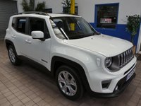USED 2019 19 JEEP RENEGADE 1.3 LIMITED 5d 148 BHP SAT NAV HEATED LEATHER PARKING SENSORS LOW MILEAGE 1 OWNER EXCELLENT SERVICE HISTORY 6 MONTHS GOLD WARRANTY