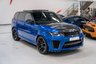 USED 2019 19 LAND ROVER RANGE ROVER SPORT 5.0 SVR 5d 567 BHP VELOCITY BLUE/CARBON BONNET