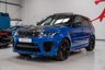 USED 2019 19 LAND ROVER RANGE ROVER SPORT 5.0 SVR 5d 567 BHP VELOCITY BLUE/CARBON BONNET