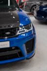 USED 2019 19 LAND ROVER RANGE ROVER SPORT 5.0 SVR 5d 567 BHP VELOCITY BLUE/CARBON BONNET