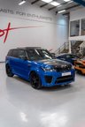 USED 2019 19 LAND ROVER RANGE ROVER SPORT 5.0 SVR 5d 567 BHP VELOCITY BLUE/CARBON BONNET