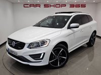 USED 2014 64 VOLVO XC60 2.0 D4 (181 PS) R-DESIGN LUX NAV GEARTRONIC ( EURO 6 ) S/S 5DR + PAN ROOF + HARMAN KARDON + E/M/HEATED LEATHERS + FAMILY PACK + ADAPTIVE CRUISE + DRIVER ALERT + PADDLESHIFT + HEATED S/WHEEL + XENONS / L.E.D.S + F/R PARK + BLIS + M/MEDIA + BTOOTH + PRIVACY + 20S + E/BOOT PANROOF+XENON+PARK+LEATHER+NAV+HARMAN KARDON+CRUISE