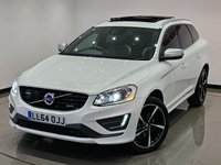 USED 2014 64 VOLVO XC60 2.0 D4 (181 PS) R-DESIGN LUX NAV GEARTRONIC ( EURO 6 ) S/S 5DR + PAN ROOF + HARMAN KARDON + E/M/HEATED LEATHERS + FAMILY PACK + ADAPTIVE CRUISE + DRIVER ALERT + PADDLESHIFT + HEATED S/WHEEL + XENONS / L.E.D.S + F/R PARK + BLIS + M/MEDIA + BTOOTH + PRIVACY + 20S + E/BOOT PANROOF+XENON+PARK+LEATHER+NAV+HARMAN KARDON+CRUISE