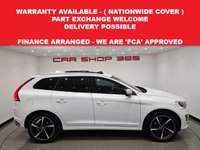 USED 2014 64 VOLVO XC60 2.0 D4 (181 PS) R-DESIGN LUX NAV GEARTRONIC ( EURO 6 ) S/S 5DR + PAN ROOF + HARMAN KARDON + E/M/HEATED LEATHERS + FAMILY PACK + ADAPTIVE CRUISE + DRIVER ALERT + PADDLESHIFT + HEATED S/WHEEL + XENONS / L.E.D.S + F/R PARK + BLIS + M/MEDIA + BTOOTH + PRIVACY + 20S + E/BOOT PANROOF+XENON+PARK+LEATHER+NAV+HARMAN KARDON+CRUISE