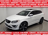 USED 2014 64 VOLVO XC60 2.0 D4 (181 PS) R-DESIGN LUX NAV GEARTRONIC ( EURO 6 ) S/S 5DR + PAN ROOF + HARMAN KARDON + E/M/HEATED LEATHERS + FAMILY PACK + ADAPTIVE CRUISE + DRIVER ALERT + PADDLESHIFT + HEATED S/WHEEL + XENONS / L.E.D.S + F/R PARK + BLIS + M/MEDIA + BTOOTH + PRIVACY + 20S + E/BOOT PANROOF+XENON+PARK+LEATHER+NAV+HARMAN KARDON+CRUISE