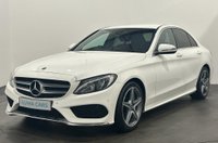 USED 2017 17 MERCEDES-BENZ C-CLASS 2.1 C 220 D AMG LINE 4d 170 BHP High Gloss Polar White, Cranberry red full leather interior,