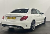 USED 2017 17 MERCEDES-BENZ C-CLASS 2.1 C 220 D AMG LINE 4d 170 BHP High Gloss Polar White, Cranberry red full leather interior,