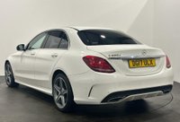 USED 2017 17 MERCEDES-BENZ C-CLASS 2.1 C 220 D AMG LINE 4d 170 BHP High Gloss Polar White, Cranberry red full leather interior,