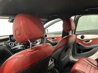 USED 2017 17 MERCEDES-BENZ C-CLASS 2.1 C 220 D AMG LINE 4d 170 BHP High Gloss Polar White, Cranberry red full leather interior,